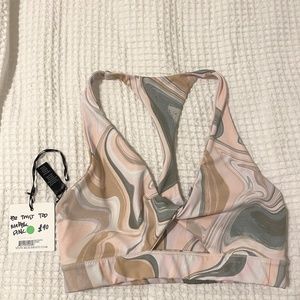 Beach Riot Twist Top in Pink Marble - NWT